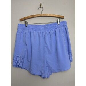 Athleta Womens Hustle Running Shorts Plus Size 1X Blue Elastic Waist Stretch